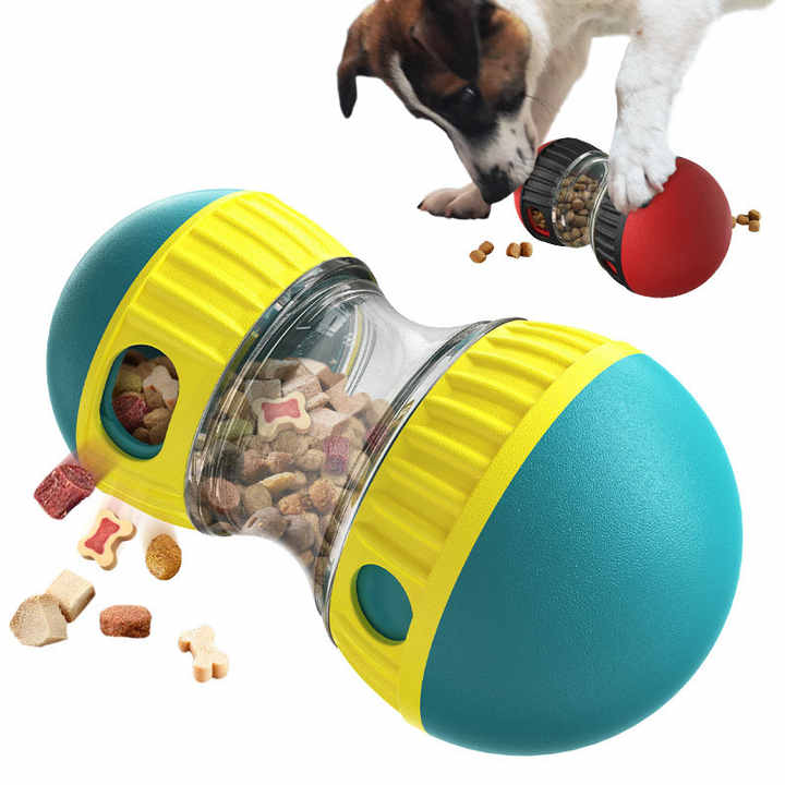 Green Interactive Dog Slow Feeder Toy - Food Dispenser Ball for Healthy Digestion — image 2