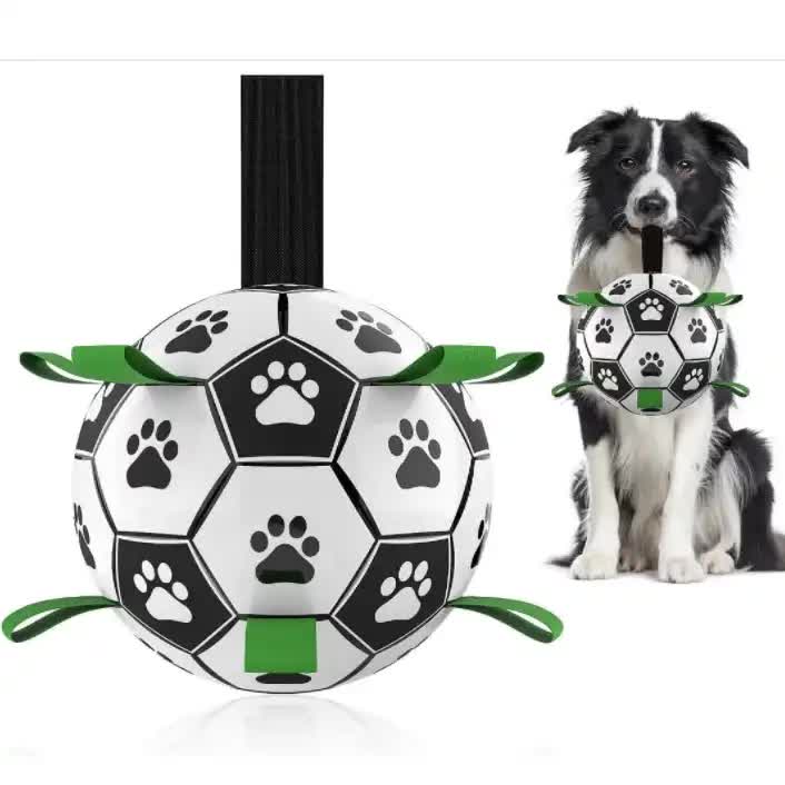 15*15cm Interactive Dog Toy Soccer Ball with Rope | Outdoor Fetch & Tug Play for Dogs | Training & Exercise Pet Toy β image 5