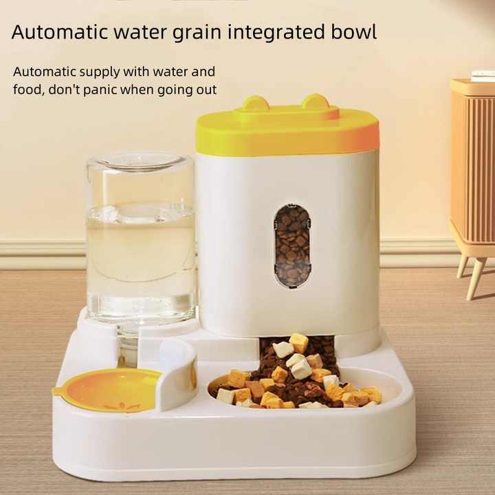 Pink Automatic Pet Feeder and Water Dispenser - Smart Dog Bowl & Cat Feeder, Universal Pet Feeding Station, Electric Pet Water Fountain β image 2