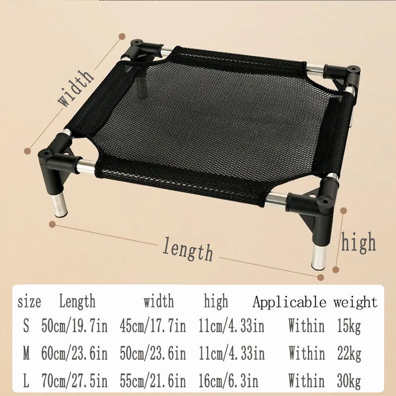 L Breathable and Cooling Elevated Pet Bed - Perfect for Dogs, Provides Comfort and Airflow β image 6