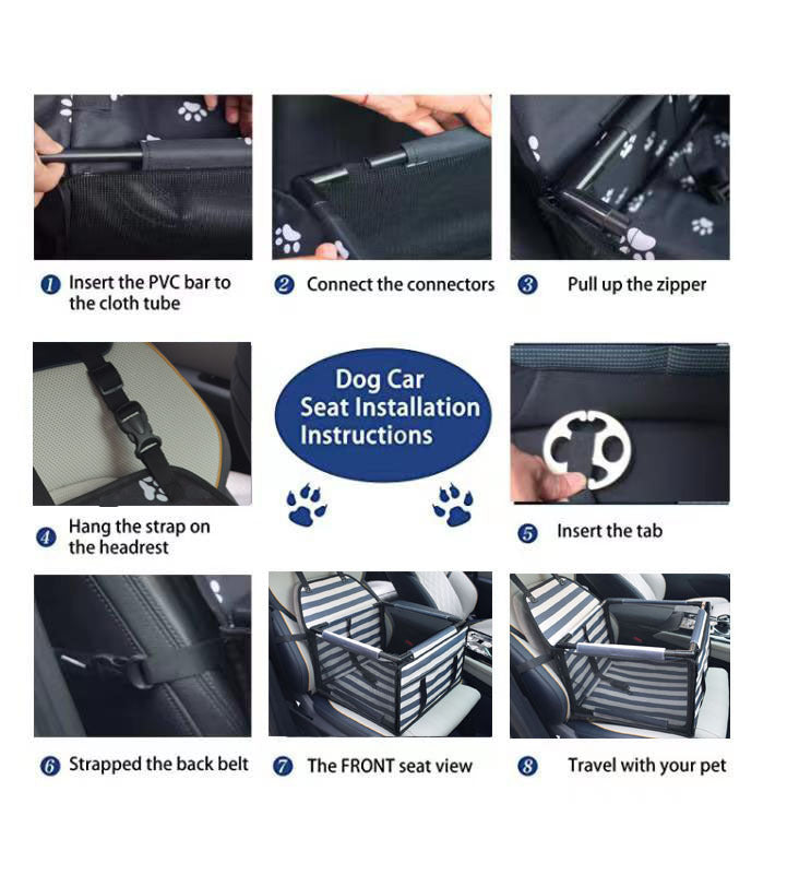 Blue Easy Install Dog Car Seat - Mesh Booster for Small Pets — image 2