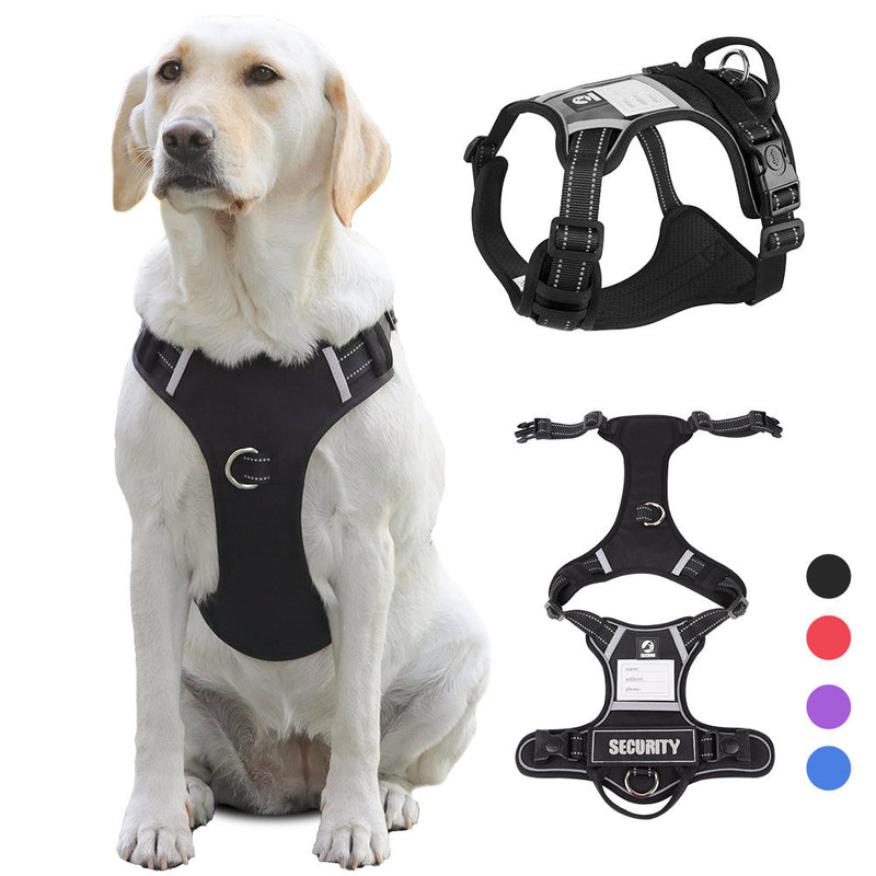 Size L Red Reflective No-Pull Dog Harness - Adjustable & Durable for Large Breeds, Anti-Escape Design — image 2