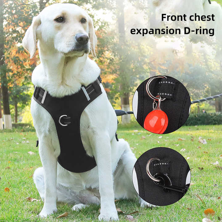 Size L Red Reflective No-Pull Dog Harness - Adjustable & Durable for Large Breeds, Anti-Escape Design — image 3