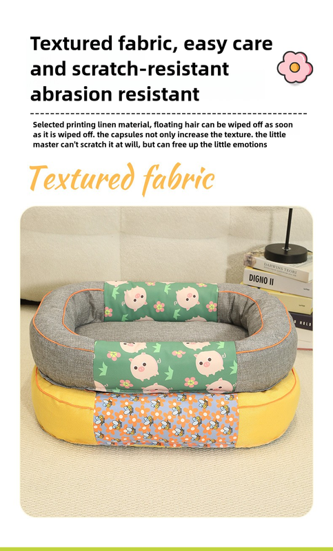 Size M Green Cozy Pet Bed for Small Dogs and Cats - Durable & Chew-Resistant Nest for All Seasons β image 4