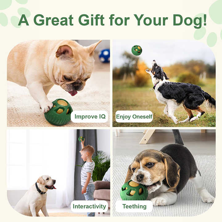 Red Ball and Black Mold Pet Treat Dispensing Ball and Molding Set - Silicone Dog Chew Toy for Teeth Cleaning and Boredom Relief — image 9