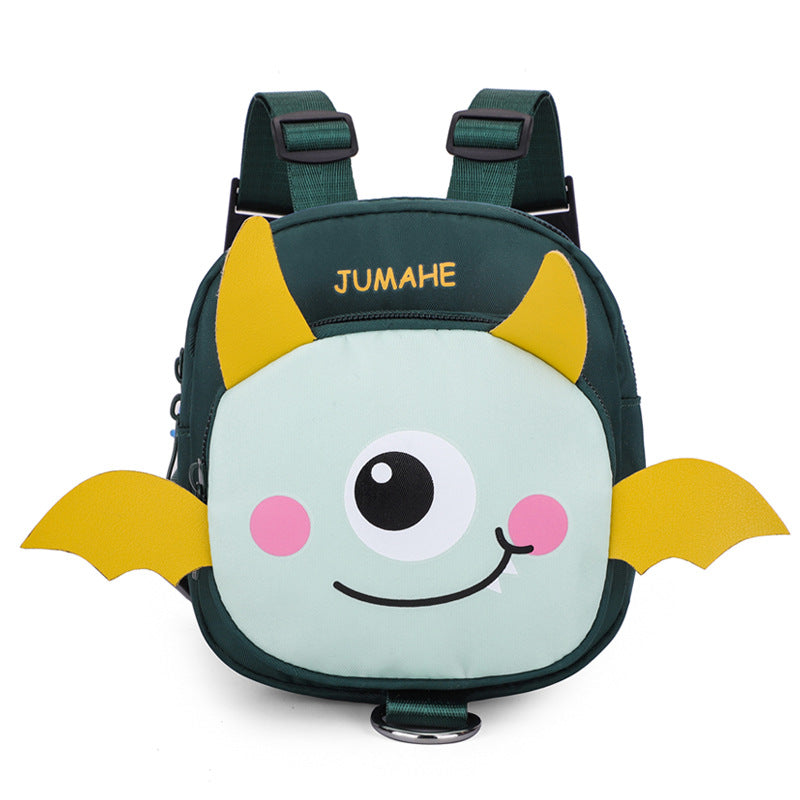 Monster Backpack Harness – Small Dogs & Cats, Treat & Poop Pouch (Dark Green)