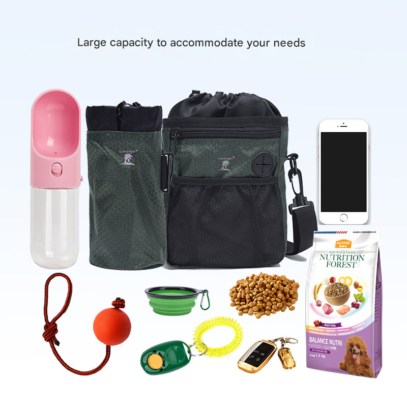 Hands-Free Dog Training Pouch – Treat Bag with Water Bottle Holder