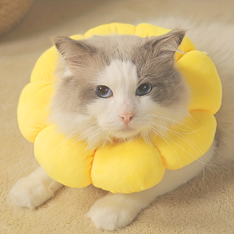 Sunflower Recovery Cone Collar – Adjustable E-Collar for Cats & Small Dogs — image 7