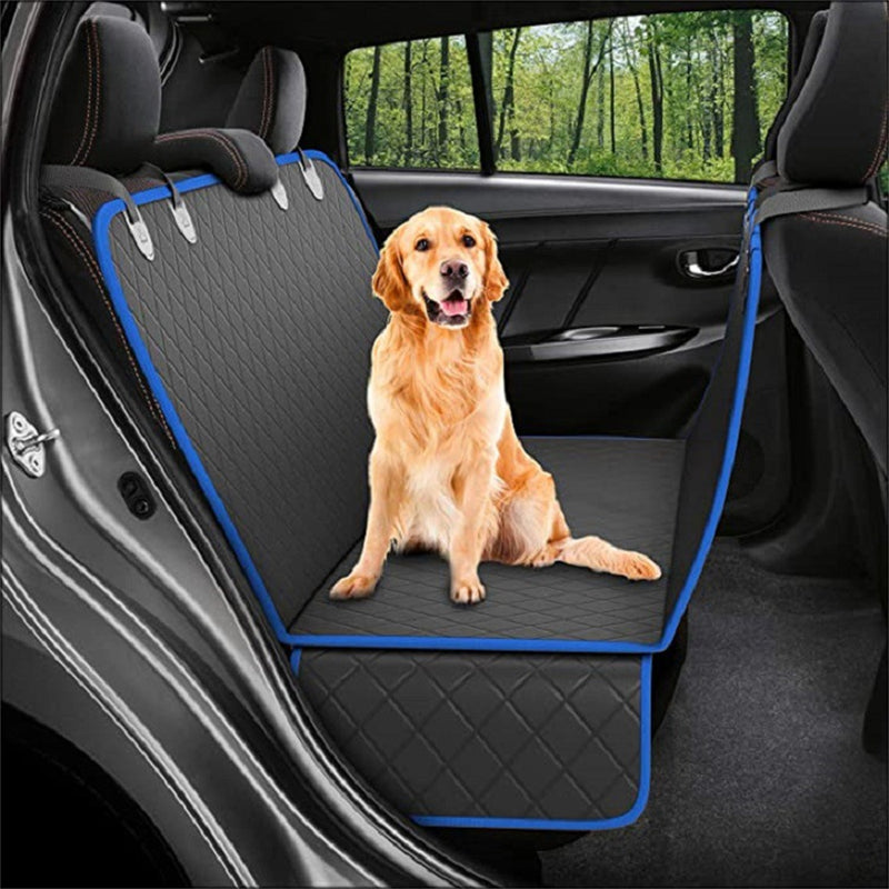 Waterproof Dog Car Seat Cover & Hammock – Mesh Window, Zipper Access, Fits Most Cars