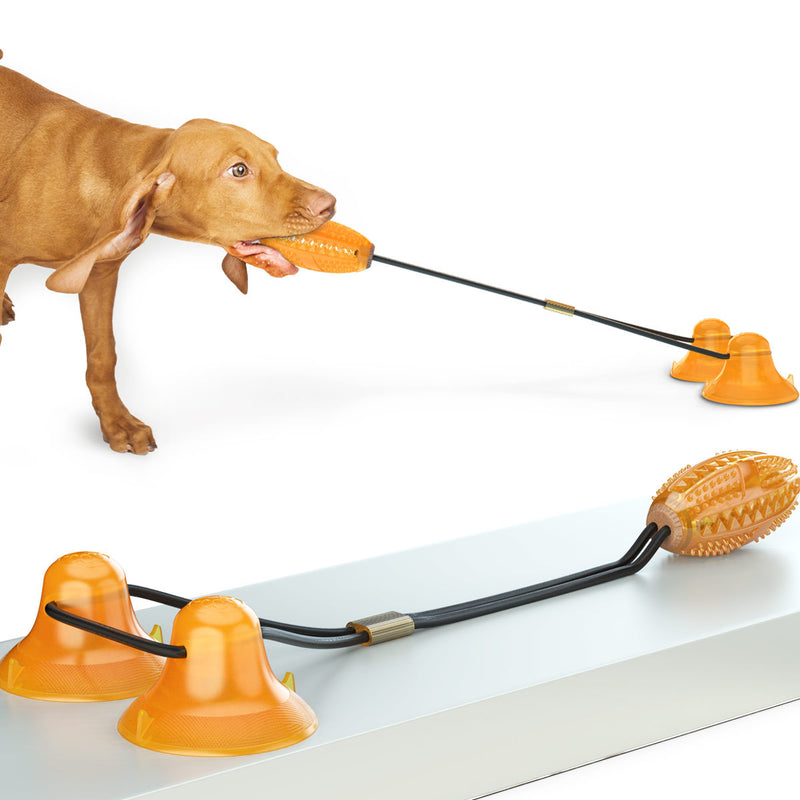 Interactive Suction Cup Tug Toy – Double Rope Balls, Boredom Buster for Dogs