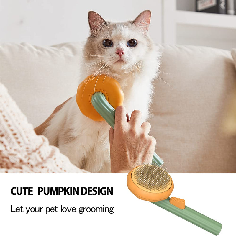 Pumpkin Self-Cleaning Slicker Brush – Removes Loose Hair, Dogs & Cats — image 5