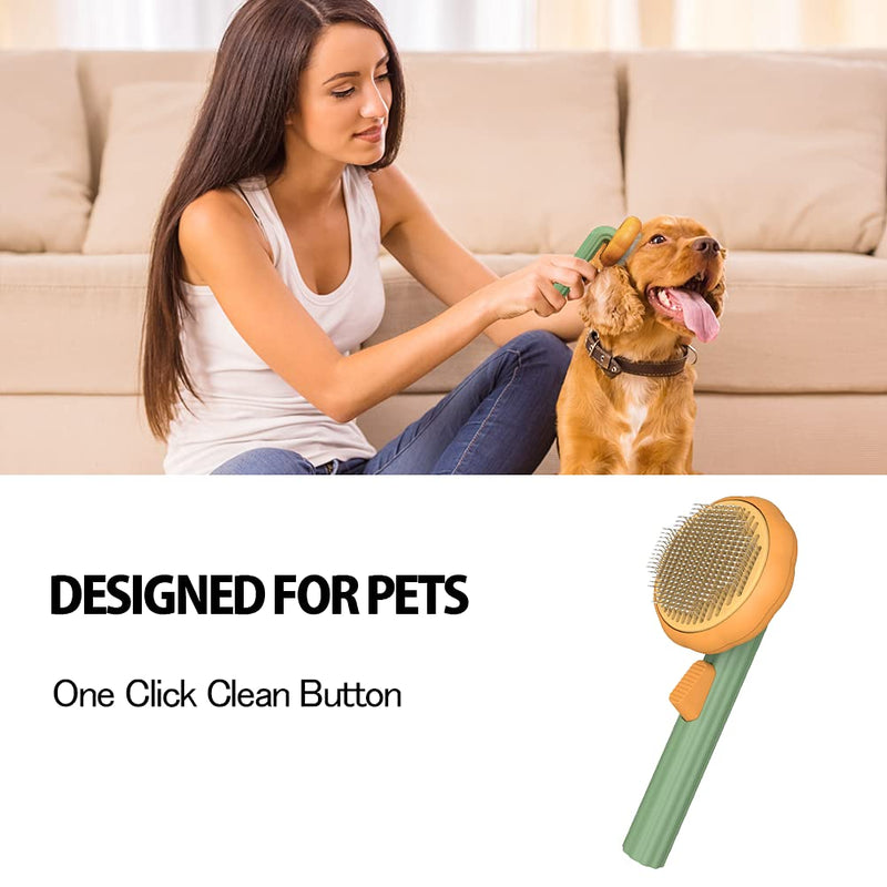 Pumpkin Self-Cleaning Slicker Brush – Removes Loose Hair, Dogs & Cats — image 8