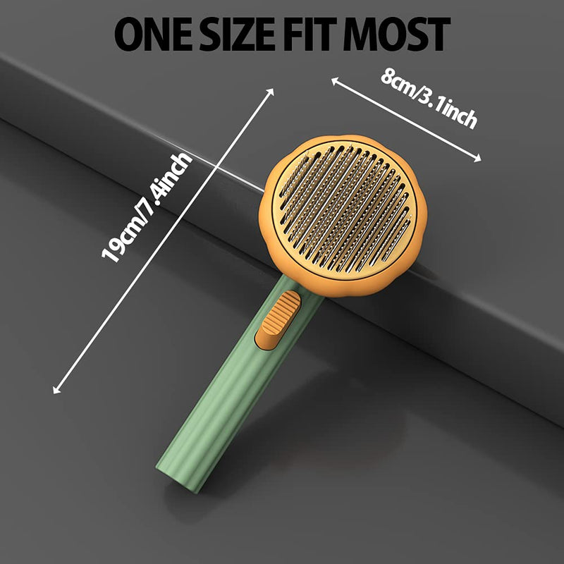 Pumpkin Self-Cleaning Slicker Brush – Removes Loose Hair, Dogs & Cats — image 2