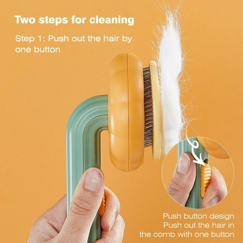 Pumpkin Self-Cleaning Slicker Brush – Removes Loose Hair, Dogs & Cats — image 6