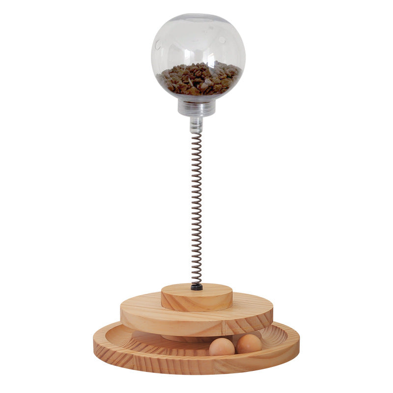 Slow Feeder Cat Treat Toy – Interactive Puzzle Dispenser with Catnip Spring — image 3