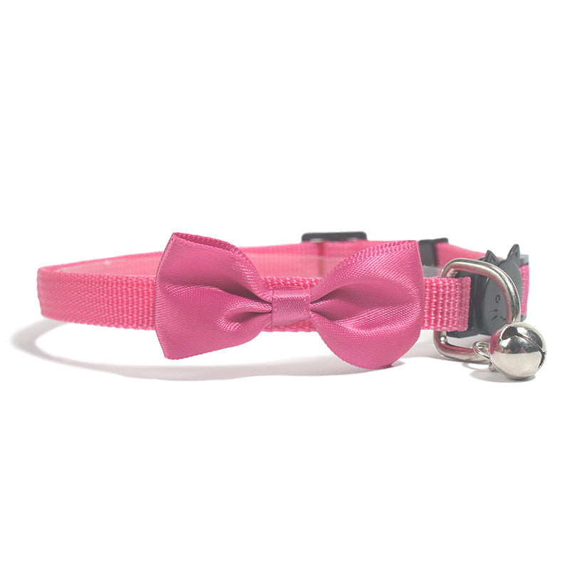 Bow Bell Tie Collar – Adjustable Nylon, Cats & Small Dogs — image 3