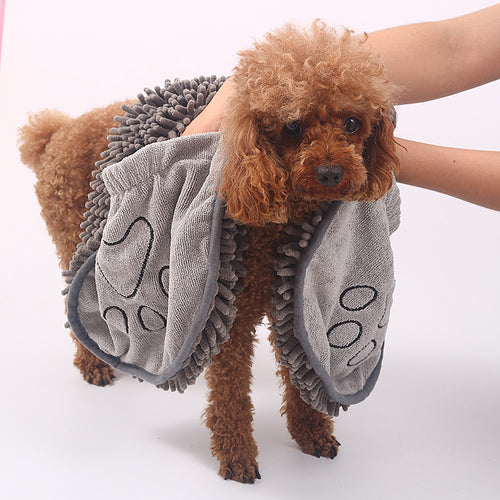 Super Absorbent Pet Scrubbing Towel & Grooming Glove