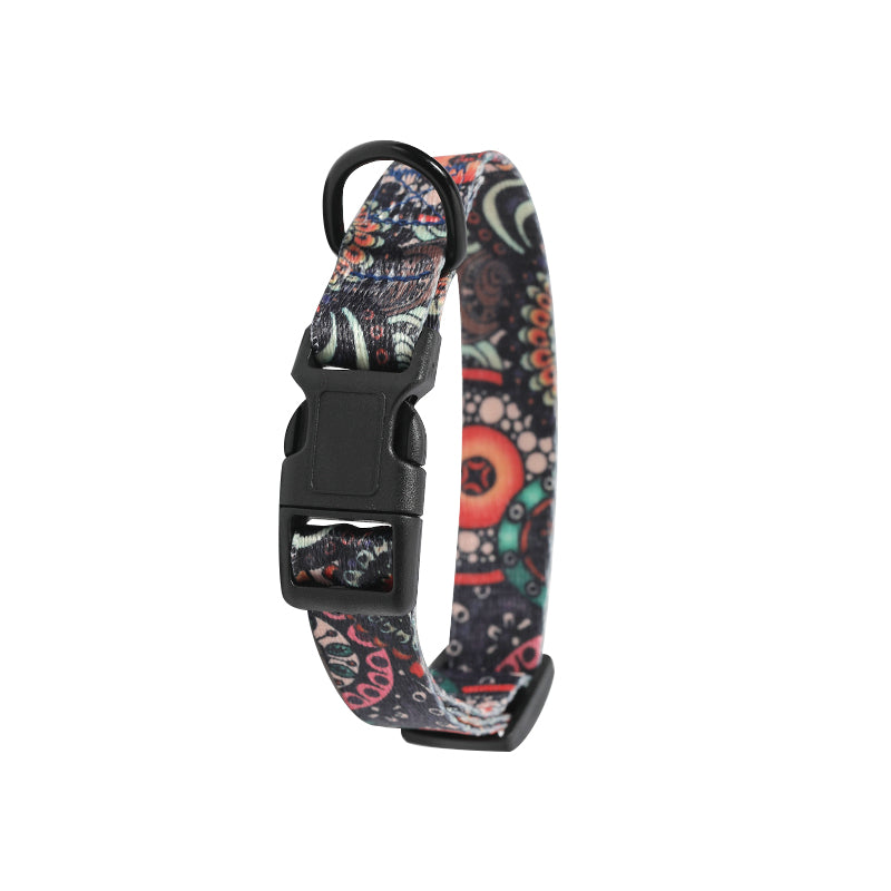 Patterned Dog Collar & Lead Set – Bohemian & Fireworks Designs, S–XL — image 13