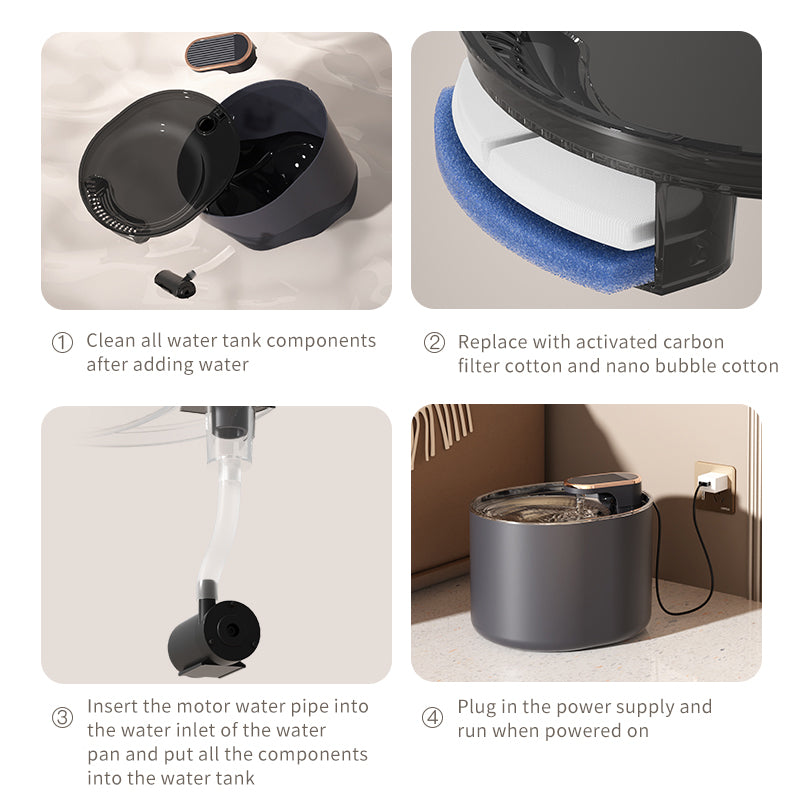 Ultra-Quiet USB Cat Water Fountain – Auto Electric Drinking Dispenser for Cats & Dogs — image 3