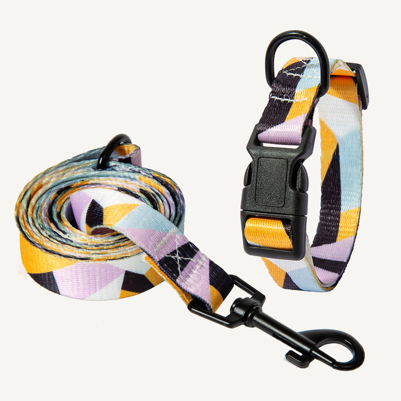Patterned Dog Collar & Lead Set – Bohemian & Fireworks Designs, S–XL — image 3