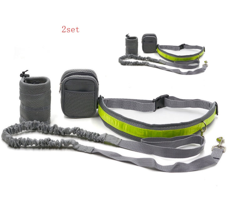 Hands-Free Running Dog Lead – Adjustable Waist Belt Leash — image 2