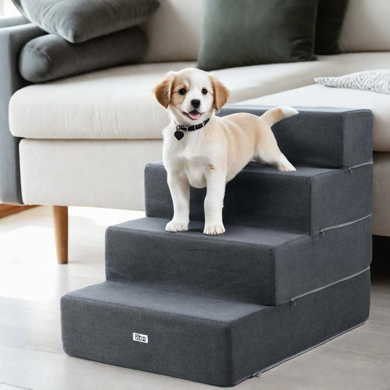 i.Pet Dog Ramp Foam Dog Cover Stairs Portable Cat Ladder For Sofa Bed 4 Steps — image 7