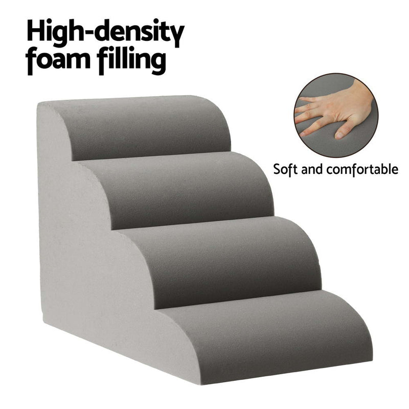 i.Pet Dog Ramp Steps Foam 4 Tier Pet Stairs For Bed Sofa Car Portable Indoor — image 6