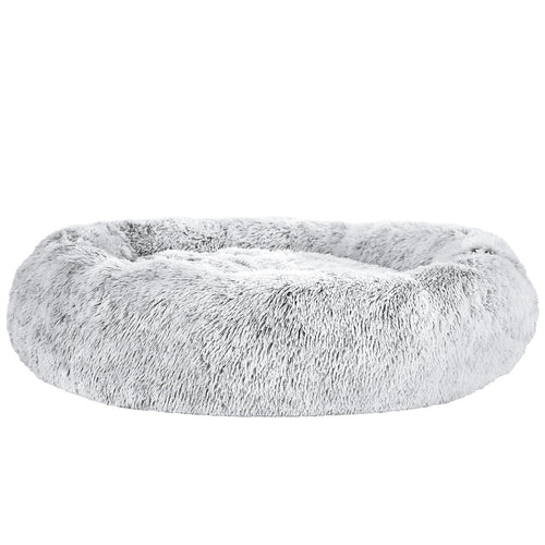 i.Pet Calming Plush Pet Bed 110cm (Light Charcoal)