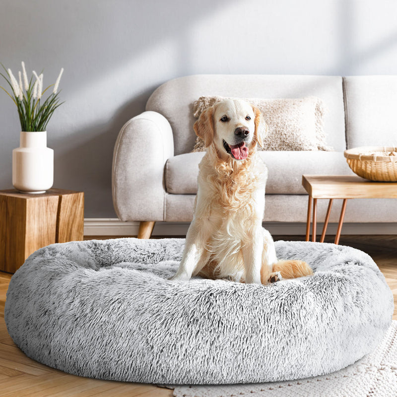 i.Pet Pet Bed Dog Cat 110cm Calming Extra Large Soft Plush Light Charcoal — image 7