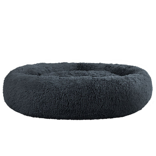 i.Pet Calming Plush Pet Bed 110cm (Dark Grey)