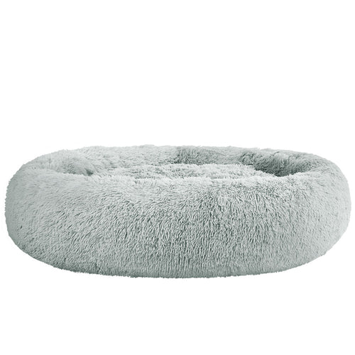 i.Pet Calming Plush Pet Bed 110cm (Light Grey)