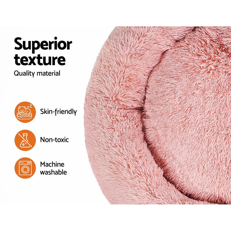 i.Pet Pet Bed Dog Cat 110cm Calming Extra Large Soft Plush Pink — image 4