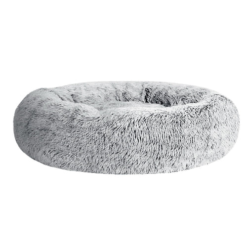 i.Pet Calming Plush Pet Bed 90cm (Light Charcoal)