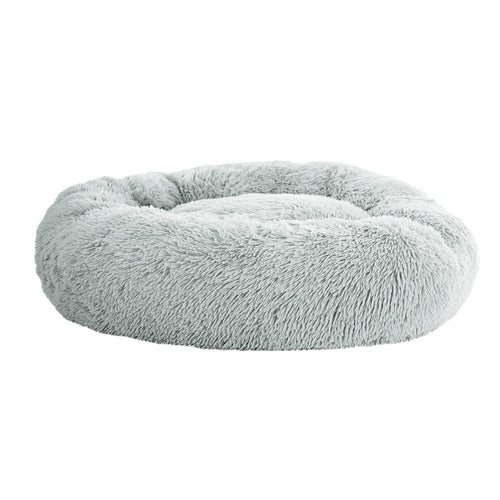 i.Pet Calming Plush Pet Bed 90cm (Light Grey)