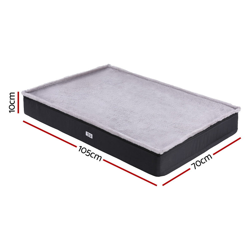 i.Pet Pet Bed Dog Cat Large Calming Soft Sofa Foam Cushion Washable Cover Grey — image 2
