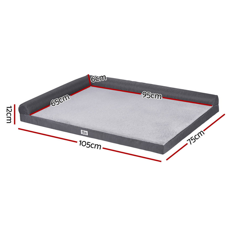 i.Pet Pet Bed Plush Soft Cushion Egg Crate Large Sofa Platform Removable Washable — image 2