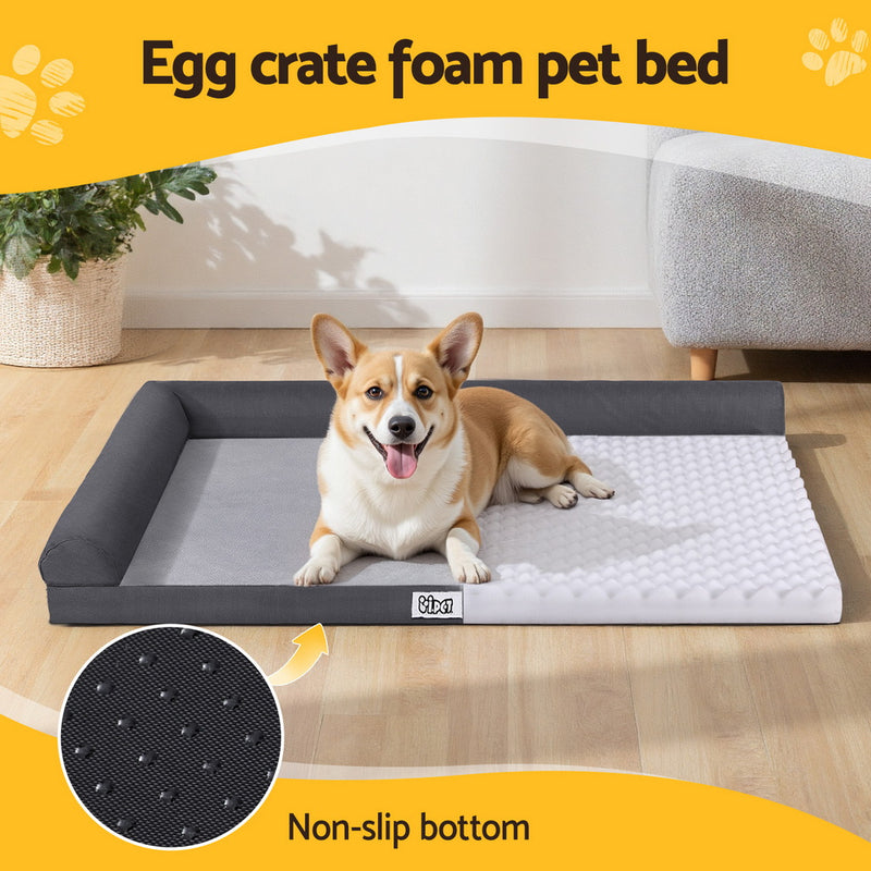 i.Pet Pet Bed Plush Soft Cushion Egg Crate Large Sofa Platform Removable Washable — image 4