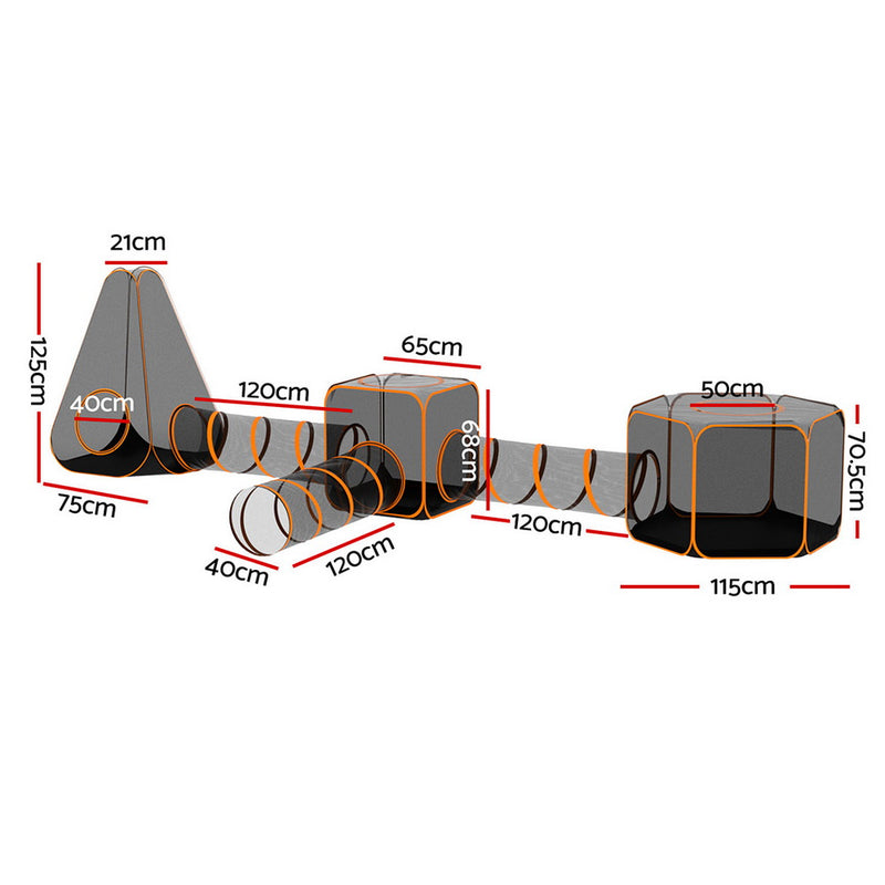 i.Pet 6-in-1 Pet Playpen – Foldable Tent & Tunnel, Cats & Dogs — image 2