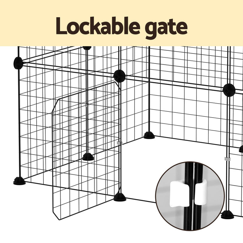 i.Pet Pet Dog Playpen Enclosure Cage 20 Panel Puppy Fence Play Pen Foldable Metal — image 5
