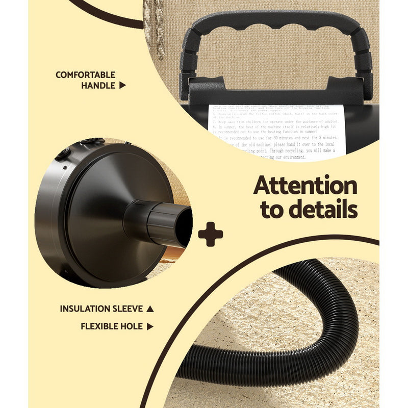 i.Pet Pet Hair Dryer Dog Cat Grooming Speed Blower Hairdryer Heater Low Noise — image 7
