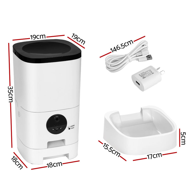 i.Pet Automatic Pet Feeder 6L Wifi Camera Dog Cat Smart Food Dispenser Timer — image 2