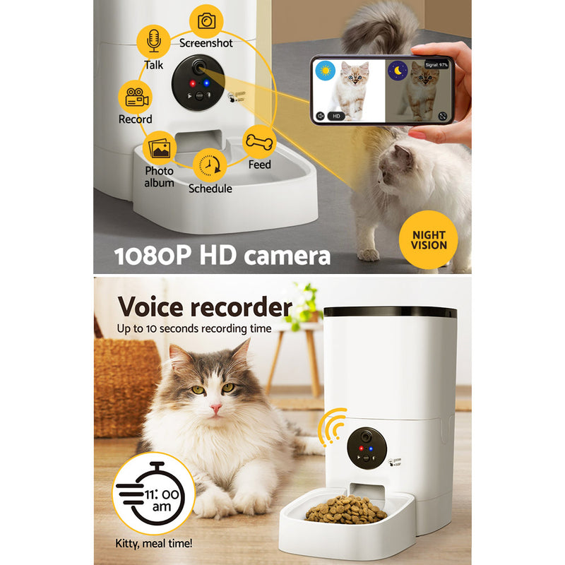 i.Pet Automatic Pet Feeder 6L Wifi Camera Dog Cat Smart Food Dispenser Timer — image 6