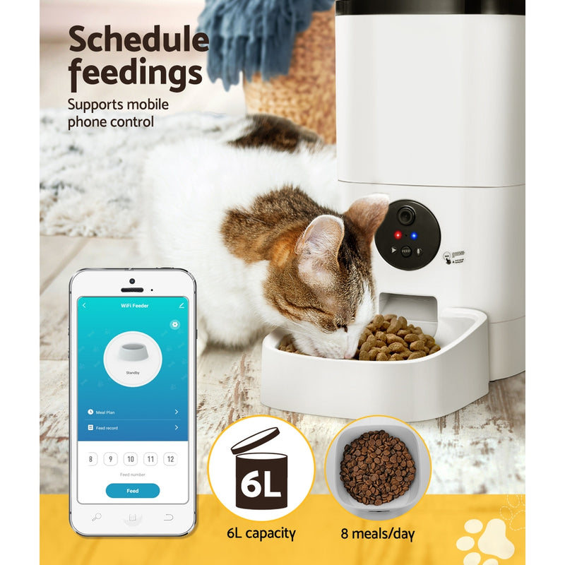 i.Pet Automatic Pet Feeder 6L Wifi Camera Dog Cat Smart Food Dispenser Timer — image 7