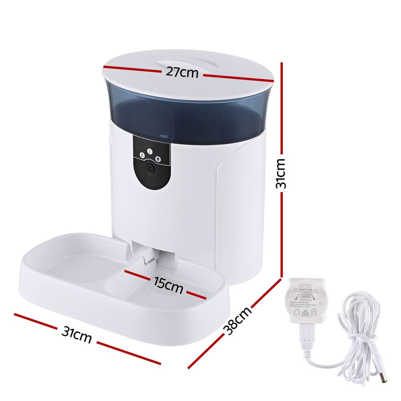 i.Pet Automatic Pet Feeder Dog Cat Camera Wifi Smart Food Dispenser Timer 7L APP — image 2
