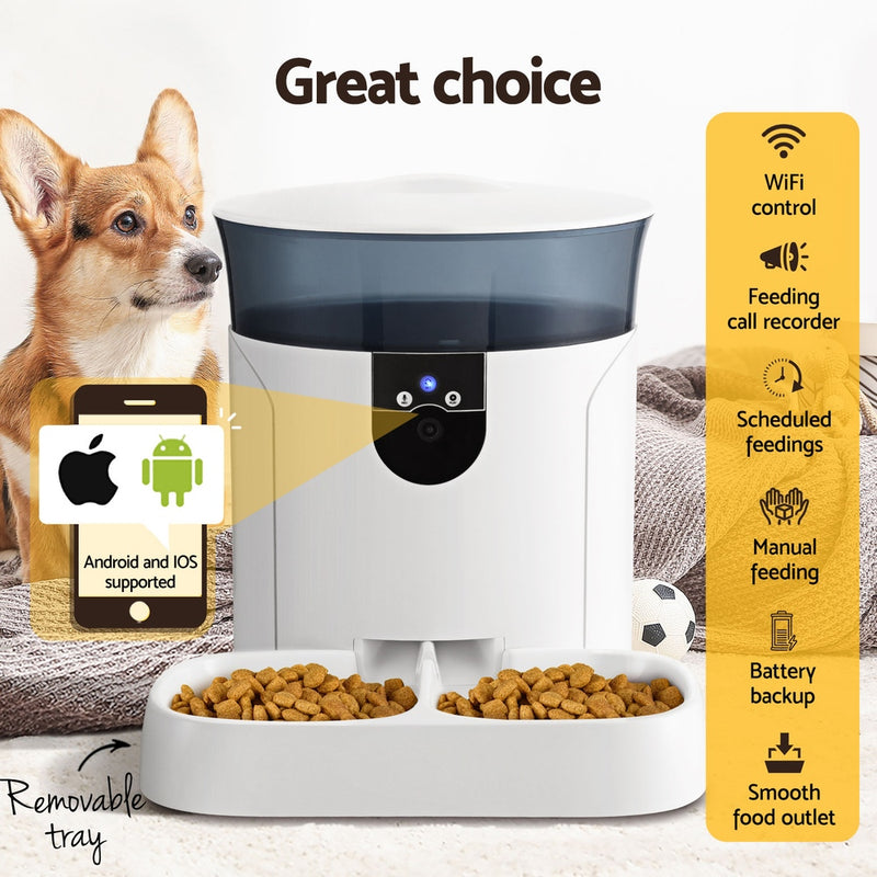 i.Pet Automatic Pet Feeder Dog Cat Camera Wifi Smart Food Dispenser Timer 7L APP — image 4