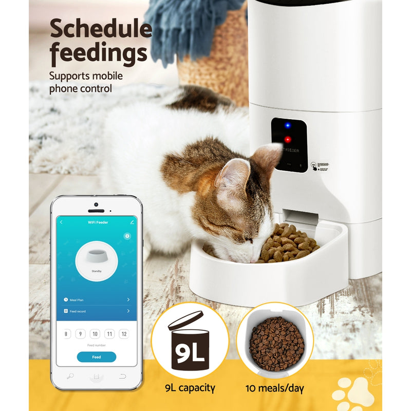 i.Pet Automatic Pet Feeder 9L Wifi Auto Dog Cat Feeder Smart Food Dispenser Timer — image 7
