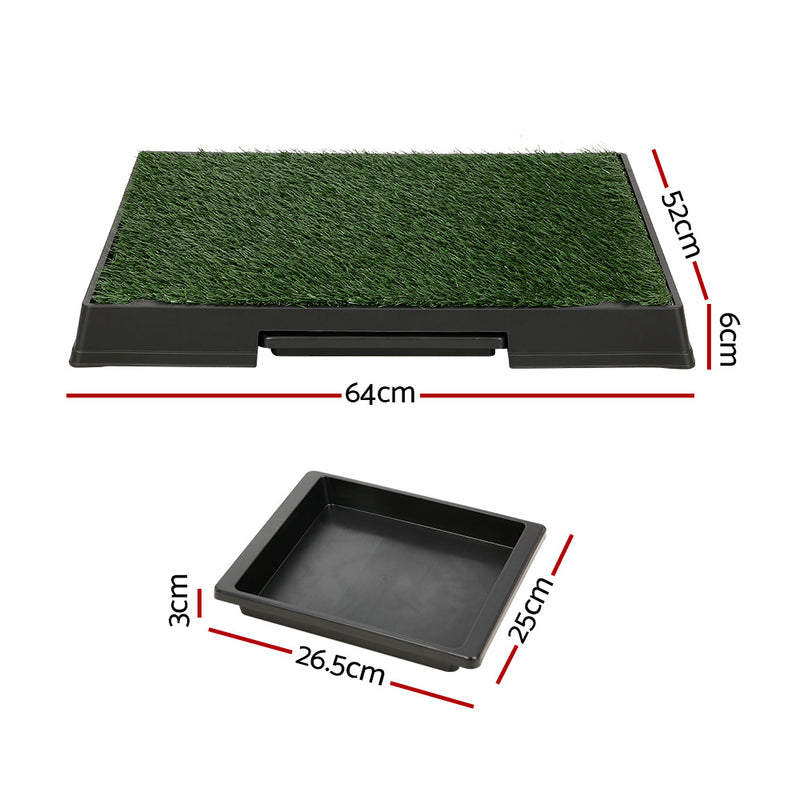 i.Pet Pet Training Pad Dog Potty Toilet Large Portable With Tray Grass 2 Mats — image 2