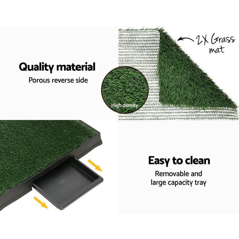 i.Pet Pet Training Pad Dog Potty Toilet Large Portable With Tray Grass 2 Mats — image 6