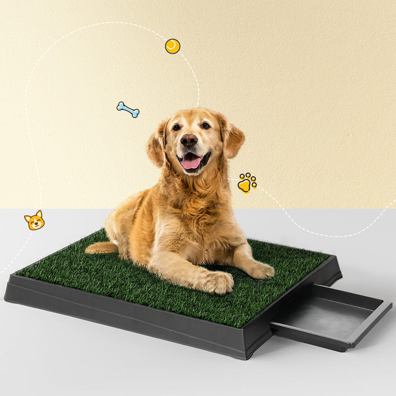 i.Pet Pet Training Pad Dog Potty Toilet Large Portable With Tray Grass 2 Mats — image 7