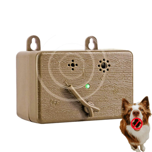 Ultrasonic Anti-Bark Device for Dogs – 50 ft Range, Mocha Brown